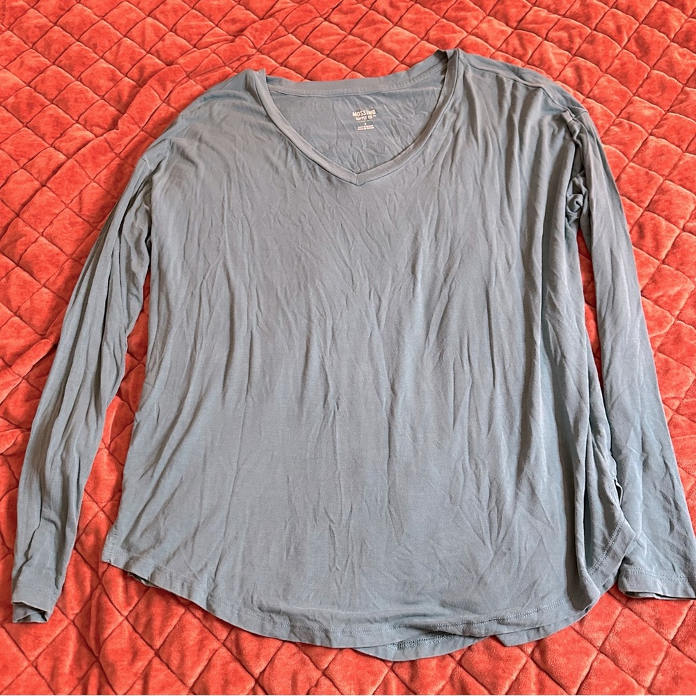 Mossimo soft teal long sleeve tee